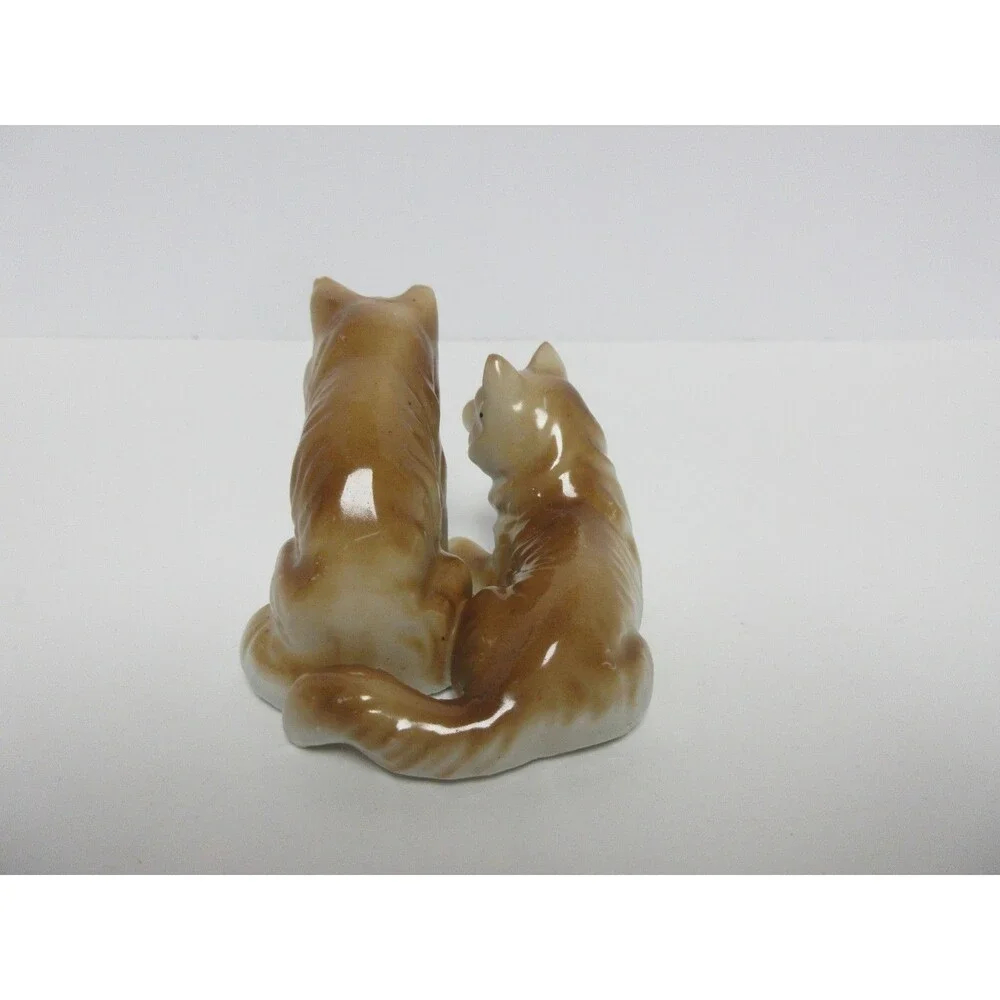 Vintage Wolves German Shepherd Dogs Figurines Japan Porcelain